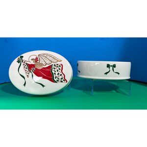 Christopher Stuart Porcelain Trinket Box "Angel Song" New in Box Thailand Gift